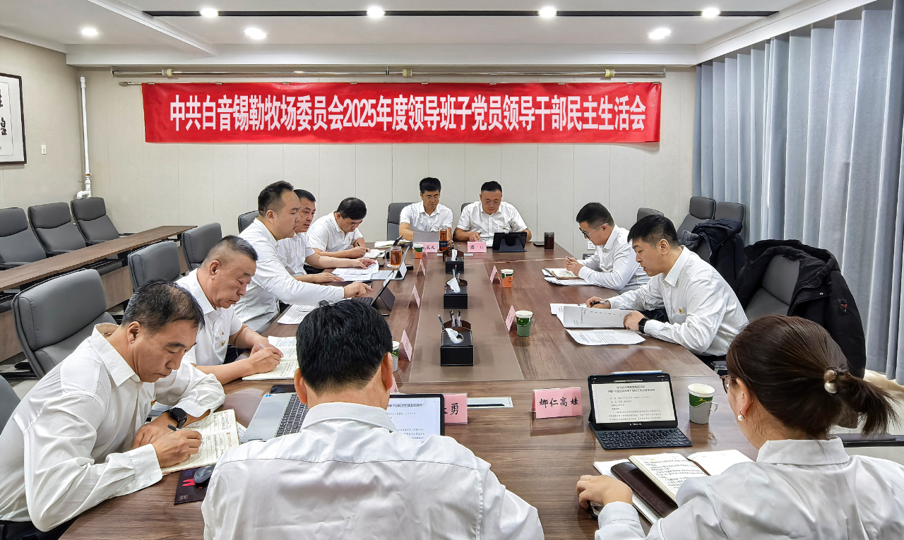 白音锡勒牧场党委班子召开2025年度民主生活会